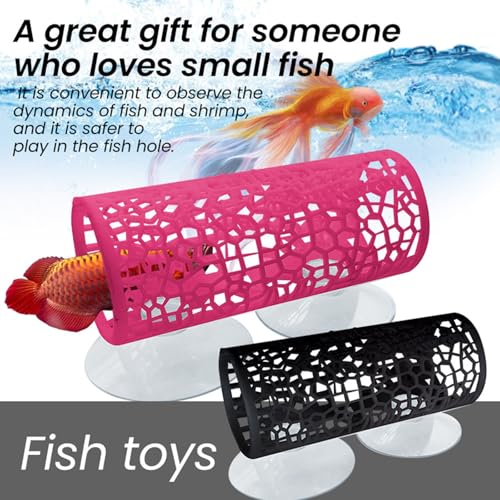 Resin Fish Hideaway Tube for Aquarium, Sleeping Cave Shelter with Hollow Tunnel Design, Shrimp Hiding Tank Decoration Accessories