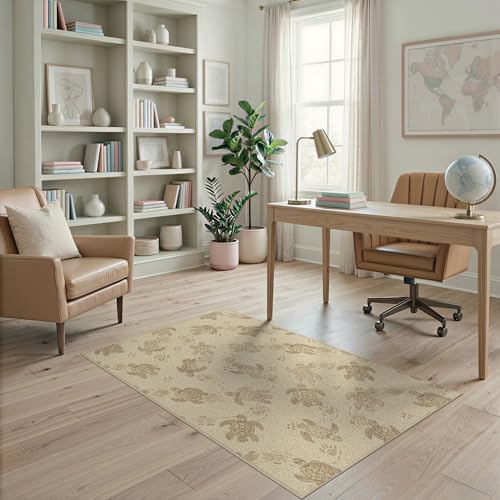 4'x6' Washable Beachy Bubble Accent Rug, Cream Non-Shedding Small Carpet Pet Friendly & Kids Safe Play Mat for Playroom, Bedroom, Reading Nook | Ref:1955150 - color: Beige/Pattern 20, size: 4' x 6' (Rectangular)