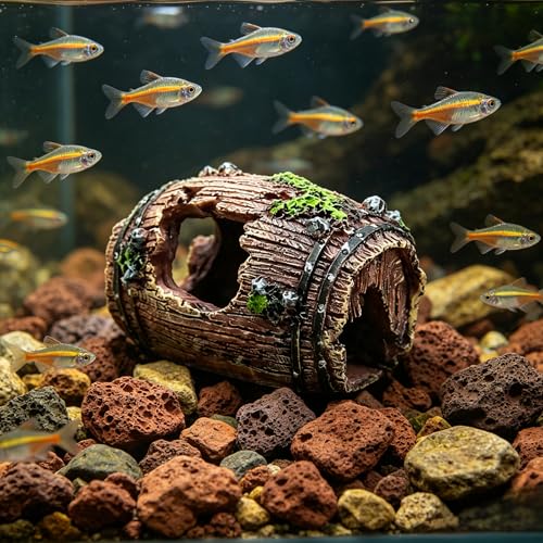 Resin Crafts for Aquarium, Glass Fish Tank Ornaments and Additions - color: Grey Fish Tank Castle Style 7