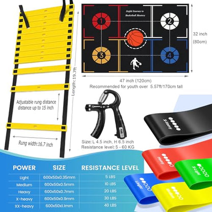Basketball Training Equipment, Practice Training Mat, Dribble Trainer - color: Black, size: 47"*31"