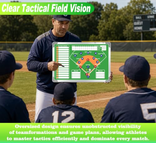 Magnetic Baseball Coach Board, Softball Coach Board, Baseball Accessories - color: Baseball-green