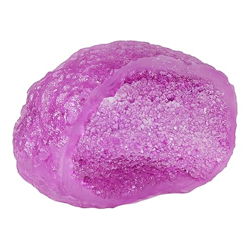 Penn-Plax Deco-Replicas Crystal Cave Aquarium Decor - Crystal Ornament with Hiding Space - Ideal for Territorial Fish - Durable Resin for Fresh & Saltwater Tanks - Amethyst Purple, 3.9 x 2.8 x 4.2 in