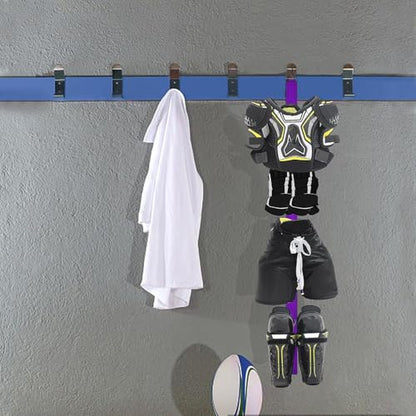 Hockey Hanger Portable Hanging Dryig Rack Hockey Gifts for Home and Outdoor Using in Ice Hockey Skating Football Camping Fishing 5 Hooks (Purple) - color: Purple