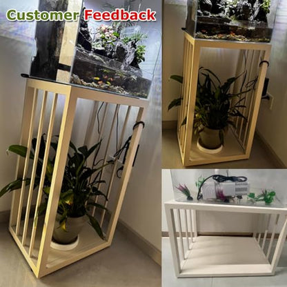 Aquarium Stand, Heavy-Duty Fish Tank Base, Non-Slip Feet, Carbon Steel Construction, No Assembly Required, Perfect for Living Rooms, Balconies, and Home Offices(Black,LxW40x40cm/15.7x15.7in) - color: Black, size: LxW40x40cm/15.7x15.7in