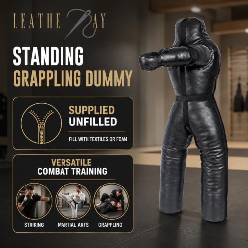 Jiu Jitsu Judo Punching Bag Grappling Dummy Standing Position Wrestling Throwing BJJ Dummy Jiu Jitsu Punching Bag Black -Unfilled - size: 59 inches (5 ft)