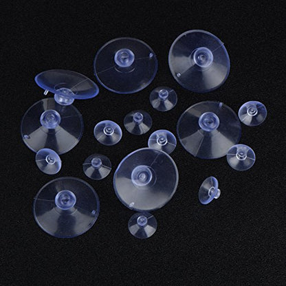 Whaline 30 Packs Suction Cup Plastic Sucker Pads Without Hooks Small Rubber Suction Cups for Home Kitchen Bathroom Organization Christmas Decoration Window Clear, 3 Size (45, 30, 20 mm)
