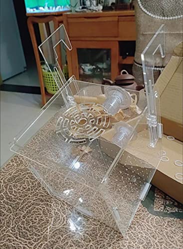 Acrylic Fish breeding Box, Acrylic Fish Isolation Box, Fish Separator for Aquarium, Hatchery Incubator with Suction Cups for Small Baby Fishes Shrimp Clownfish Guppy (5.9 * 5.9 * 5.9inch) - size: 5.9 * 5.9 * 5.9inch