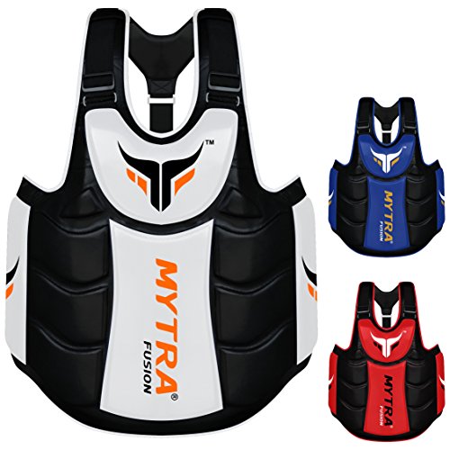 Mytra Fusion Boxing Body Protector Boxing Body Protector Men Belly Protector for Boxing and MMA Muay Thai Fitness Gym Workout - color: White Black