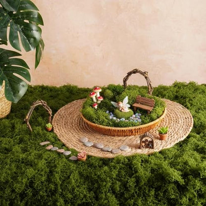 Fake Moss Mat, Artificial Moss Table Runner for Wedding Decor Table Centerpieces Fairy Garden Crafts Indoor Green Faux Grass Wall Decor (Green: 39 x 39Inch / 100 x 100cm)