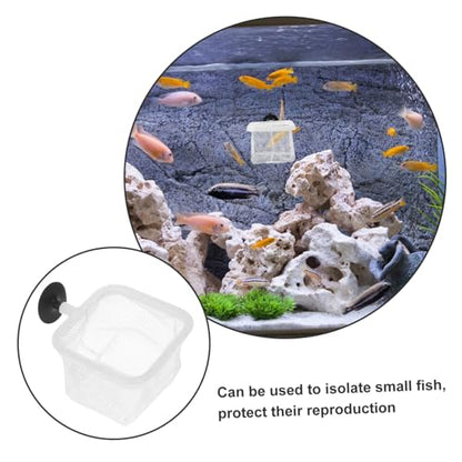 SUPVOX 5pcs Aquarium Breeding Net with Cups Fish Tank Mesh Separator for Fry and Shrimp Easy to Install Protective Net for Fish and Newborns