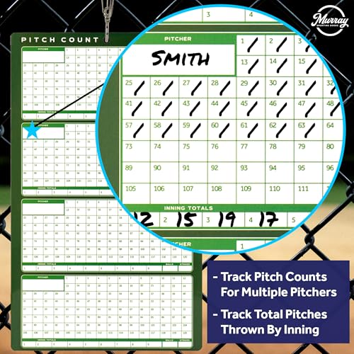 Murray Sporting Goods Baseball Team Colors Dry Erase Coaches Clipboard - style: Green