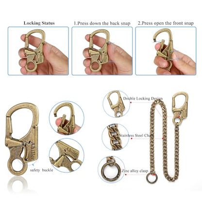 Ahiller Heavy Duty Key Wallet Chains for Men Biker - color: Bronze-yk-1p