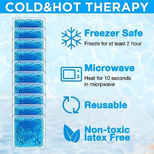 TrelaCo 30 Pack Reusable Ice Packs for Injuries Small Gel Ice Packs - color: Blue
