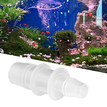 Aquarium Hose Adapter Fish Hose Converter Aquarium Tubing Pipe Connector Air Pump Hose Accessories for Aquarium Fish Water Pipe(8mm/12mm 5Pcs)
