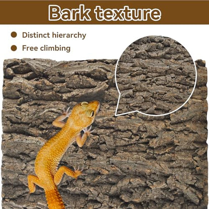 4PCS Reptile Tank Background,11.81 x 11.81 Inch Terrarium Cork Bark Background Bearded Dragon Tank Backdrop Natural Reptile Cork Bark Mat for Lizard Gecko Chameleon Tortoise Snake Spider Frog - size: 【11.81 x 11.81 In】