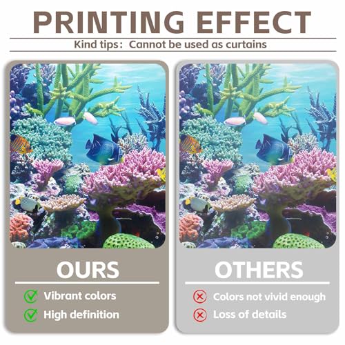 8x6ft Fabric Under The Sea Photography Backdrop Aquarium Underwater World Tropical Fish Coral Reef Background Mermaid Birthday Baby Shower Party Decorations Photo Banner Props - size: 8'x6'