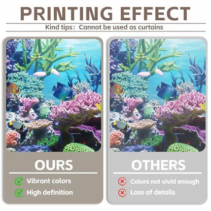 8x6ft Fabric Under The Sea Photography Backdrop Aquarium Underwater World Tropical Fish Coral Reef Background Mermaid Birthday Baby Shower Party Decorations Photo Banner Props - size: 8'x6'