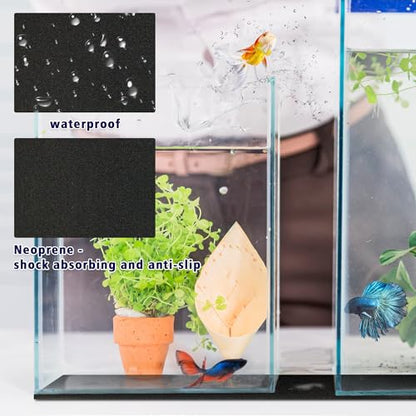 UNIFAMILY Aquarium Leveling Mat 20 Gallon, 25 X13 in Fish Tank Mat for Shock Absorbing, Waterproof Compressible Neoprene Mat, Heavy Weight Support Fish Tank Cushions Nonslip Aquarium Bottom Pad - size: 20 Gallon - 25 X13 IN