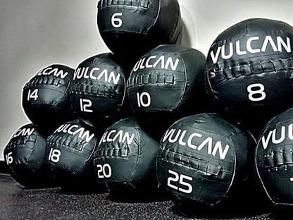 VULCAN Soft Medicine Ball – Durable High-Performance Weighted Exercise Ball for Core Workouts, Wall Ball Throws, Squats, and Partner Drills | Ideal for Home Gym and Functional Fitness Training - style: 18 lb Medicine Ball