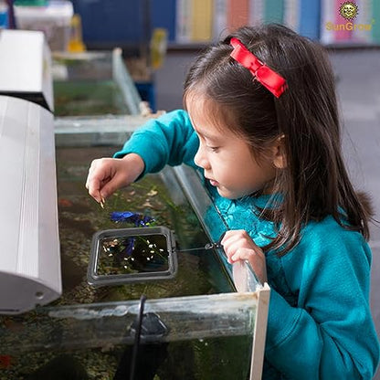 SunGrow Fish Food Feeding Ring, Stop Water Turbulence from Washing Food & Floating Plants into Filtration System, Suitable for Flakes & Floating Fish Pellets (3 Pieces)