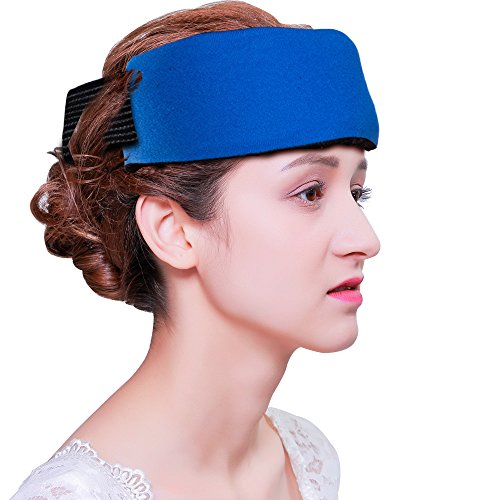 Headache Ice Pack Wrap with Strap, Reusable Gel Ice Pack for Injuries, Hot Cold Pack for Head Neck Knee Arms, 2 Flexible Gel Pack for Headache Relief, Migraine, Fever, Joint Pain, Muscle Soreness - style: 4.3" x 9.8" 2 packs+wrap