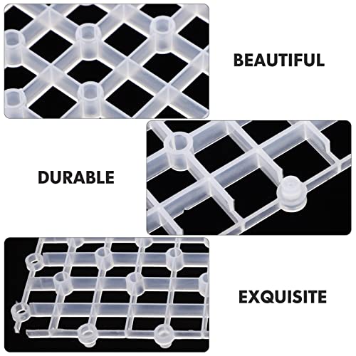 Newborn Photography Props 2pcs Aquarium Fish Tank Divider Trays Plastic Egg Crate Tray Grid Bottom Board Fish Separator 26x17.5x0.5CM Transparent Small Fish Tank - color: Transparent
