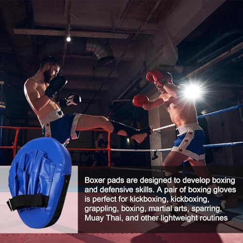 Boxing Hand Target Thick Adjustable Curved Focus Punching Training Hand - color: Blue