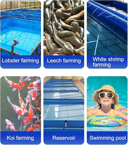 Large Thickened Canvas Fish Pond with Drain Valve - Weather Resistant Temporary Aquarium Pool for Aquaculture Enthusiasts, 1.2m x 0.8m x 0.5m, Durable & Oxidation Resistant - size: 1.2*0.8*0.5m