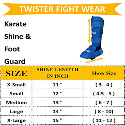 Muay Thai, Boxing, Kickboxing,Karate, Taekwondo,MMA Shin & Instep Padded Guards, Shin in Steps, Shin Guards - color: RED, size: Small