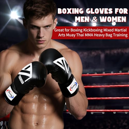 Boxing Gloves for Men Women, Training Sparring Boxing Gloves, Heavy Punching Bag Workout Gloves for Boxing Kickboxing Muay Thai Mixed Martial Arts MMA Training