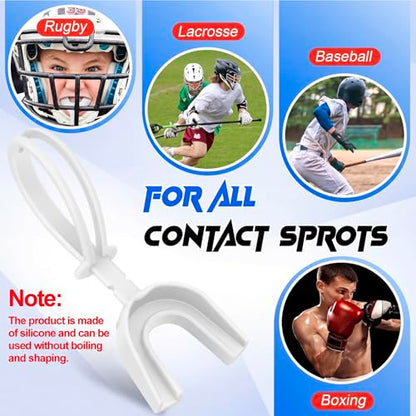 Copkim 50 Pcs Strapped Mouth Guard Bulk Not Boil - color: White, size: Youth