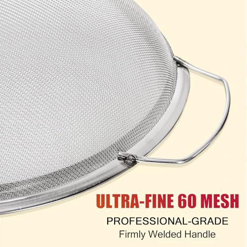 Fine Mesh Paint Strainer 60 Mesh Stainless Steel Paint Filter Emulsion Honey Funnel Filter Cover Fits 5 Gallon Paint Bucket Filter Tool Insert Strains (1 pc)