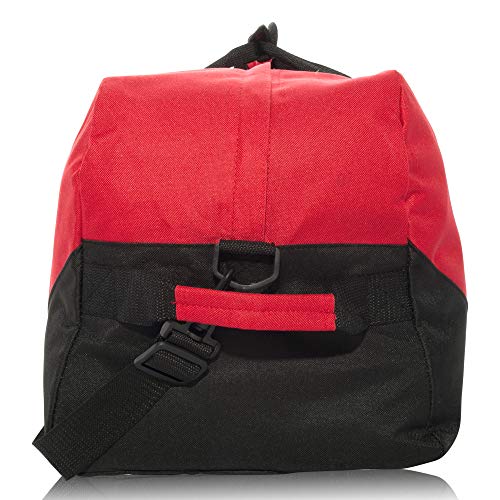 DALIX 25" Big Adventure Large Gym Sports Duffle Bag (Black Grey Navy Blue Red Camo) - color: Red