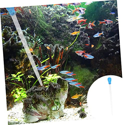 LIOOBO Manual Fish Tank Cleaning Tool 50ml Straw Cleaner Dropper for Aquarium - size: 43.00X4.00X4.00CM