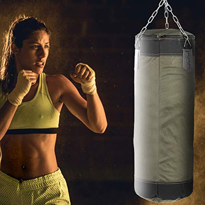 Punching Bag Set, Boxing Hanging Punching Bag Fitness Sandbags Punching Bag Empty Boxing Fight Sandbag for Gym for Training for Home for Kickboxing(Green, 60CM)