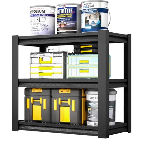 20-30 Gallon Fish Tank Stand - Metal Aquarium Stand with Adjustable shelf, Heavy Duty Fish Tank Table/ 3-Layer Storage Design for Home Office, 400 LBS Capacity, Tank Not Included (Black) - color: Black