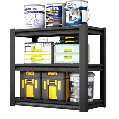 20-30 Gallon Fish Tank Stand - Metal Aquarium Stand with Adjustable shelf, Heavy Duty Fish Tank Table/ 3-Layer Storage Design for Home Office, 400 LBS Capacity, Tank Not Included (Black) - color: Black