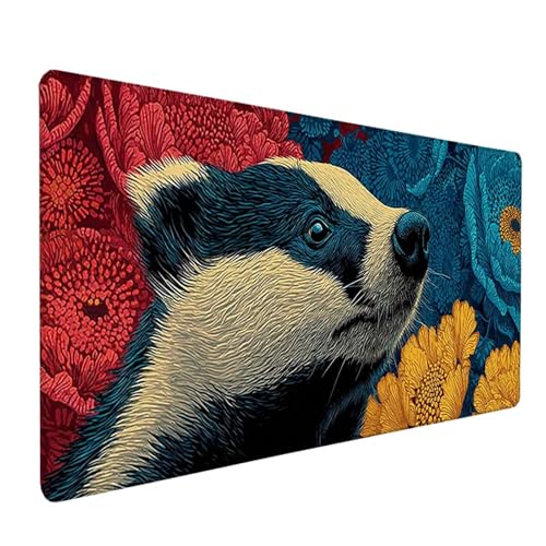 Animal Mouse Pad, Flower Gaming Mouse Pad 28x16in, Stitched Edges Large Desk Mat, Office Desk Accessories, Mousepad with Non-Slip Rubber Base, Large Gaming Keyboard Mat, for PC, Office Desktop Z-7768 - color: Animal7, size: 28x16in