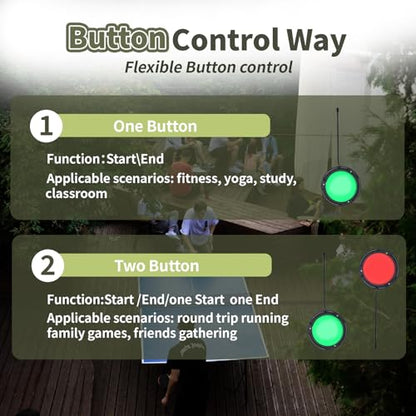 Digital Timer, Interval Timer with Wireless Button & Remote for Outdoors - color: Red With One Button