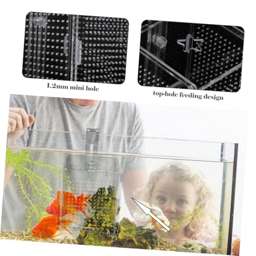 1set Acrylic Aquarium Isolation Box with Cups and Hook Transparent Fish Breeding Container for Betta Shrimp and Fry Easy Installation Compact Design