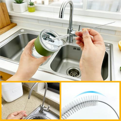 13Pcs Deep Crevice Cleaning Brush Set with Flashlight Gloves & Drain Brush - Dryer Vent Cup Lid Straw Gap Cleaning Tools Professional Cleaning Supplies - color: 13-pack