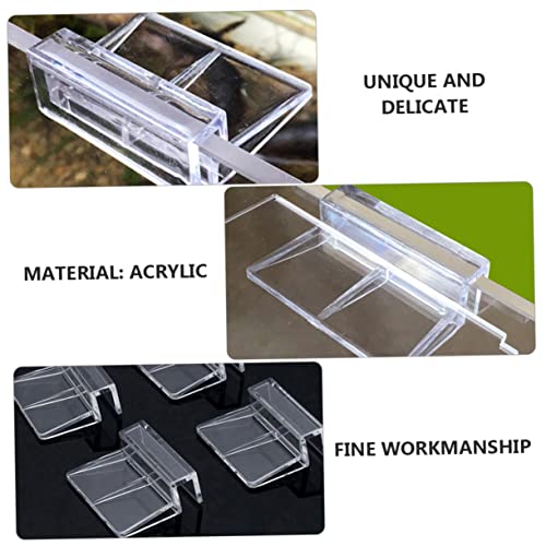 Mikikit 10pcs Aquarium Bracket Clips for Glass Tanks Durable Support Holders for Fish Tank Lids Easy Installation for Home and Shop Use