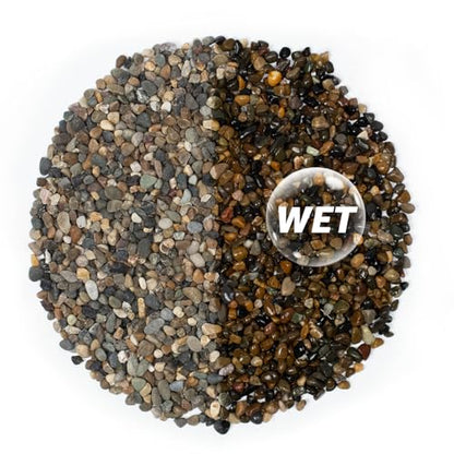 40LB Natural River Rocks, 1/4" Aquarium Gravel, Small Pebbles for Plants, Pea Gravel for Fish Tanks, Decorative Rocks for Gardening, Flower Pots, Vase Fillers, Indoor Fountains (40 LBS)