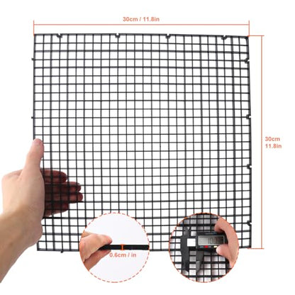 24 PCS Black Aquarium Fish Tank Divider, 11.8 x 11.8 Inch Plastic Egg Crate, Board Divider Fish Tank Bottom, Aquarium Filter Bottom Tray, Grid Isolation Board Partition for Aquarium,Fish Tank