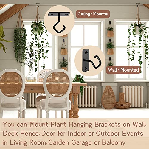 Ceiling Hooks for Hanging Plants - Iron Plant Hanger for Wall Mount - 2 Pack/2.5 Inch Ceiling Hook for Indoor Use - size: 2.5 Inch, style: Ceiling Hooks 2 Pc