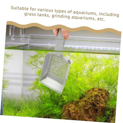 WOONEKY Aquarium Sand Scoop Drainage Sediment Cleaning Shovel for Fish Tanks Gravel Tool for Easy Aquarium Maintenance
