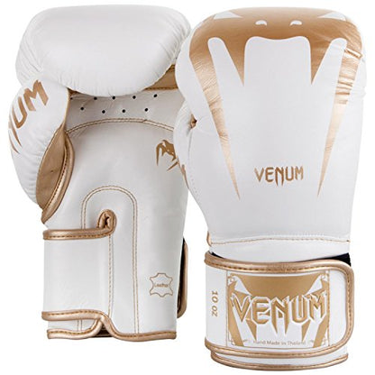 Venum Giant 3.0 Boxing Gloves - Nappa Leather - color: White/Gold, size: 12 oz