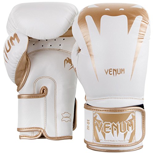 Venum Giant 3.0 Boxing Gloves - Nappa Leather - color: White/Gold, size: 8 oz