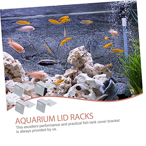 SaditY 20 Pcs Support Frame Rimless Tank Cover Clips Fish Tank Glass Cover Clip Fish Tank lid Holder Glass Holder Sturdy Aquarium Cover Rack Acrylic Support Bracket Stainless Steel