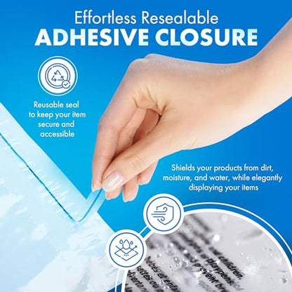 6x9 Clear Poly Bag with Suffocation Warning – Self-Seal Adhesive, 1.5 Mil Clear Bag for FBA, Packaging Bags, Clothes Storage, & Shipping Bags – Resealable Poly Mailers (Pack of 4000)